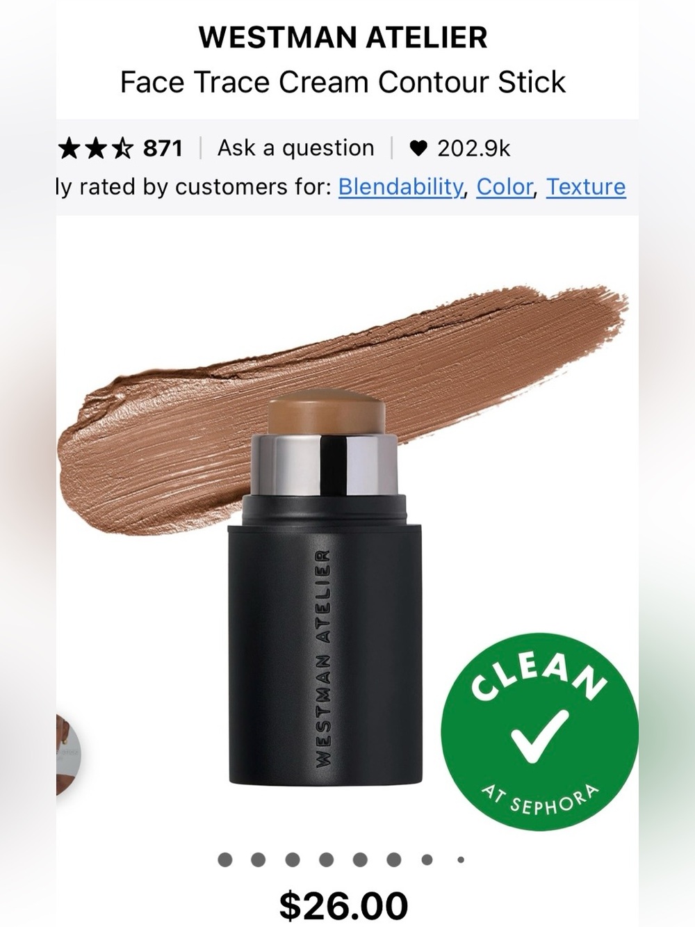 Westman Atelier Face Trace Cream Contour Stick, Mini size